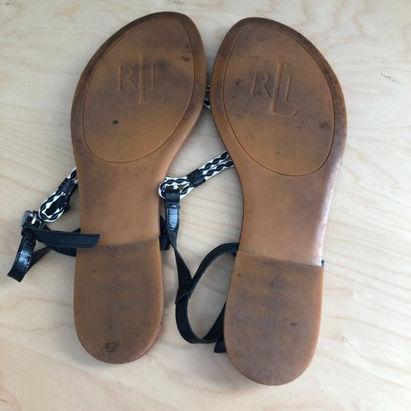 Lauren Ralph Lauren Alexa Leather Sandals - Picture 7 of 7